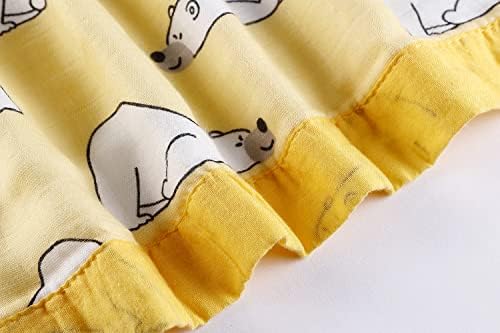 Farmer Mani 4-Layer Muslin Swaddle Blanket with Bear Print