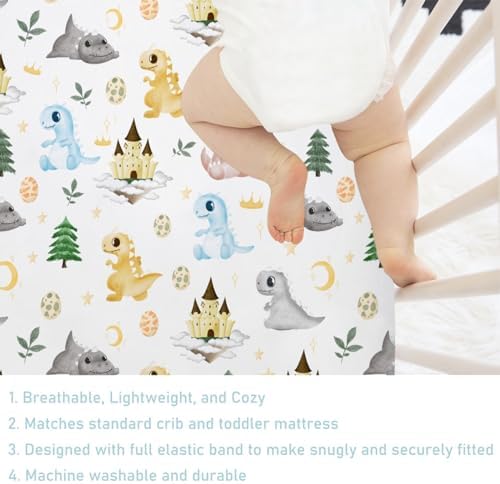Hwmmbh Baby Dinosaurs Crib Sheet 52x28