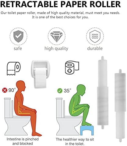 Veemoon 2Pcs Retractable Tissue Holder Rods