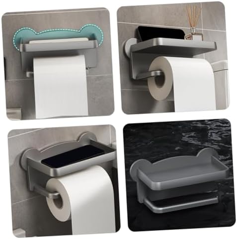 Chrome Toilet Paper Holder With Shelf Wall Mount