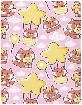Cute Fox Star Cloud Crib Sheets for Baby Toddler