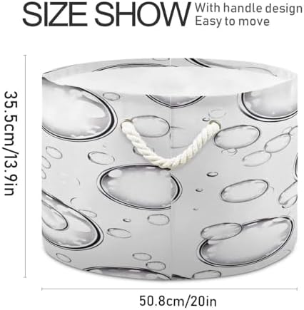 YETTASBIN Large Round Storage Basket 20x14 Inch