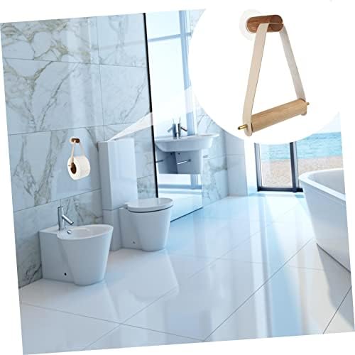Wooden Paper Roll Holder Wall Mount Bathroom Decor
