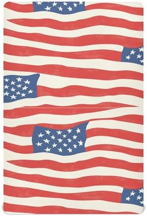 Gbjiemia Crib Sheets with US Flag Design