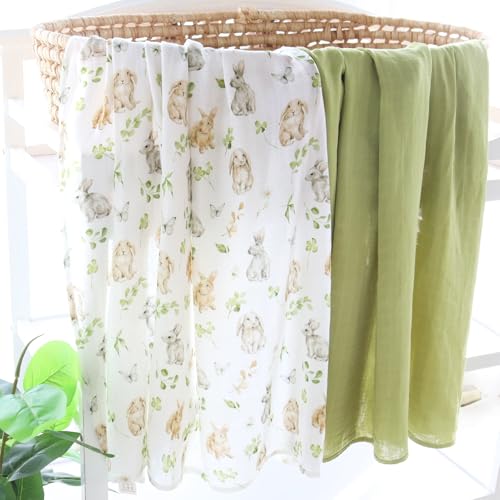 LifeTree Baby Swaddle Blankets with Rabbit Pattern