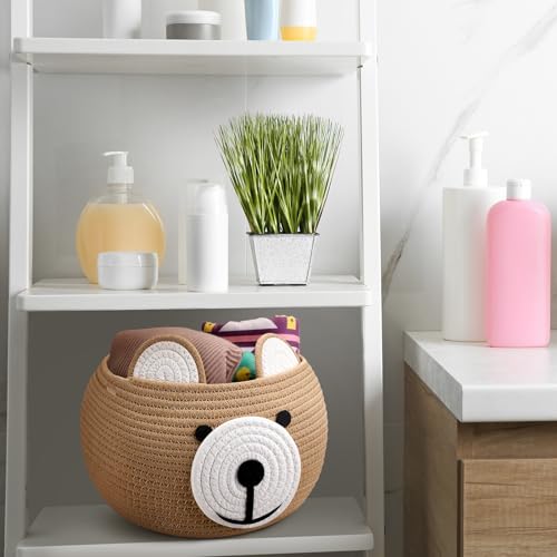 Uiifan 3 Pcs Baby Laundry Basket with Bear Design