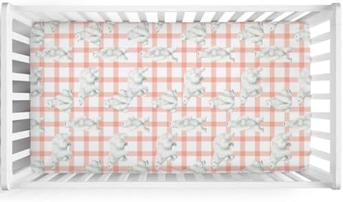 Watercolor Bear Baby Crib Sheet 52x28