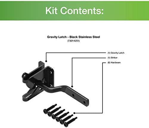 Barrette Outdoor Living 73014251 Gravity Latch Black 1