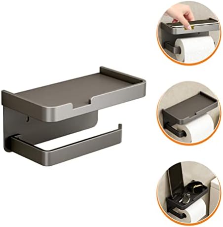 Angoily Toilet Paper Holder with Shelf and Tissue Storage