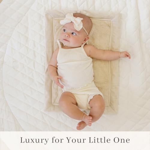 SARANONI Mini Baby Security Blanket Ivory 15x20