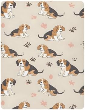ALAZA Beagle Crib Sheets for Baby Girls and Boys