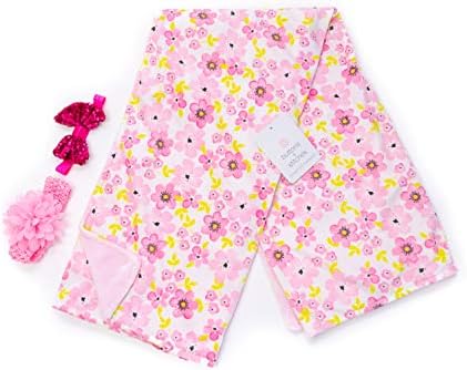 Cudlie Floral Blanket with 2 Headbands Set
