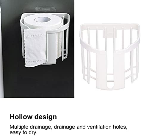 Aoveew Toilet Shelf WallMounted Bathroom Paper Holder White