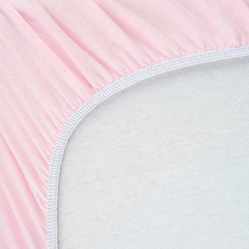 SheetWorld Fitted Cotton Jersey Crib Sheet 24x42 Baby Pink Made in USA