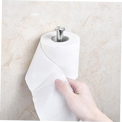 Homoyoyo Non-Slip Toilet Paper Holder Adhesive Brushed Finish Easy Install