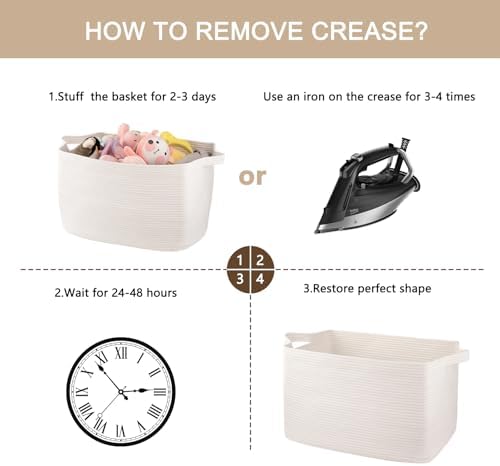 OIASKET 95L Extra Large Woven Storage Basket