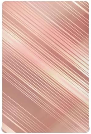KICPOAY Rose Gold Brushed Crib Sheet for Baby