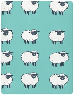 Wassud Cute Sheep Crib Sheets Breathable 27x39 Inch Pack and Play Fitted