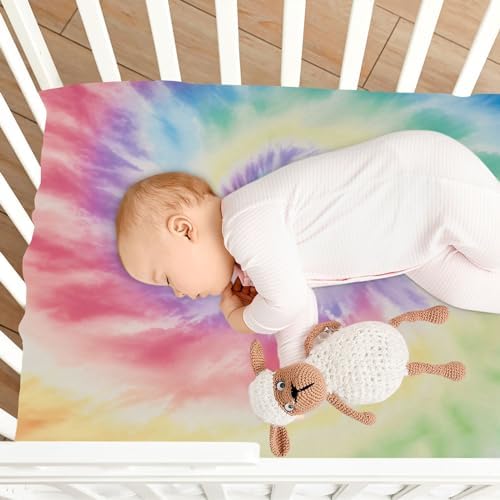 Wassud Tie Dye Crib Sheets for Boys Girls 28x52 1
