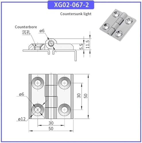 Zinc Alloy Hinge Distribution Box with Screw Foot Hinge 1pc
