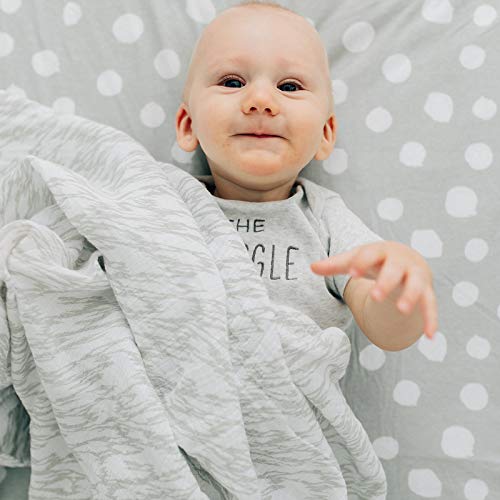 Crib Sheet Set 2 Pack 100 Jersey Cotton Grey White Stripes Dots