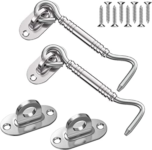 SHAUNI Gate Latch Hook Eye Lock 4pcs Set