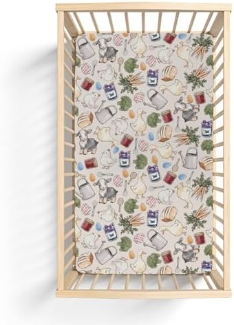 ZoUbqchY Farm Themed Crib Sheets 52x28 Inch