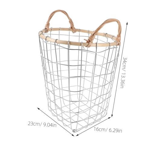 CHILDWEET Retro Woven Iron Wire Storage Basket
