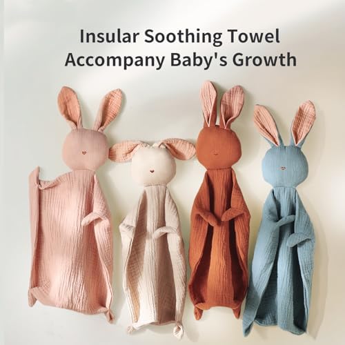 Insular Bunny Lovey Blanket - Organic Cotton Soft Breathable