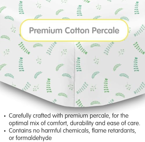 BreathableBaby Cotton Percale Fitted Sheet 2-Pack