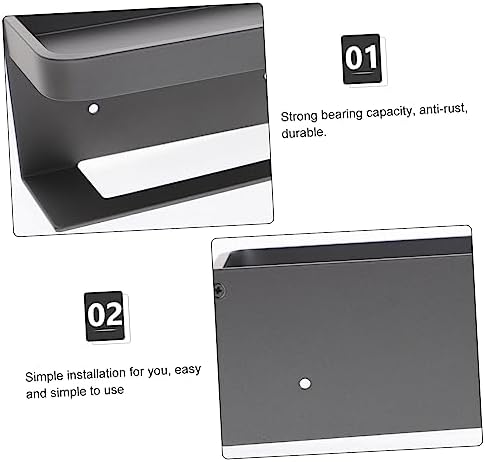 HOMOCONO Wall-Mounted Toilet Paper Holder with Shelf