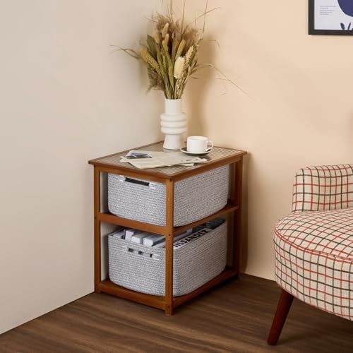 MiniArk Large Storage Baskets 2-Pack Mixed Grey 17x13x75
