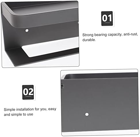 Homoyoyo Wall Mounted Toilet Paper Holder with Shelf
