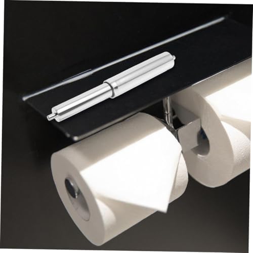 EXHUMKY 3PC Toilet Paper Holder Rod Replacement with Spring Spindle