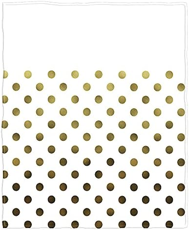 WONDERTIFY Polka Dot Throw Blanket Cozy 30X40 Gold Bronze White