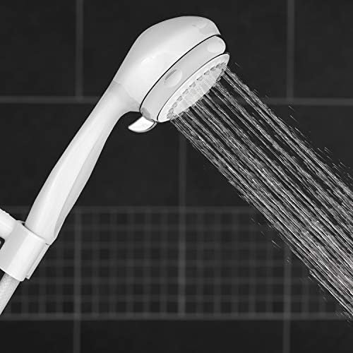 Waterpik 6-Mode Handheld Shower Head with 5-Foot Hose Classic White