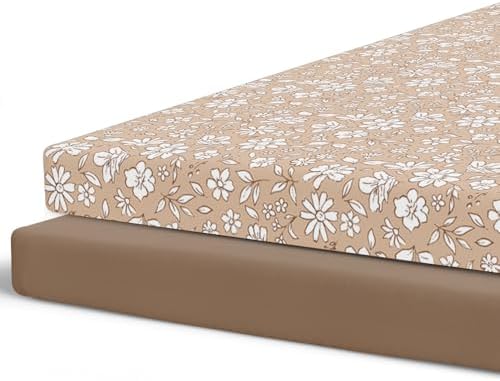 Pobibaby 2 Pack Pack N Play Sheets with Elastic Band
