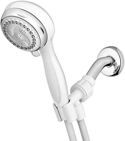 Waterpik 6-Mode Handheld Shower Head with 5-Foot Hose Classic White