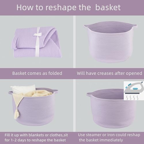 Large Cotton Rope Storage Basket for Kids and Baby