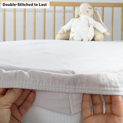 Cottonsis Muslin Crib Sheet 52x28 Organic Turkish Cotton