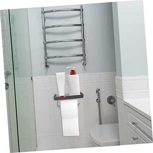 Garneck Dual-Use Toilet Paper Holder with Storage Shelf