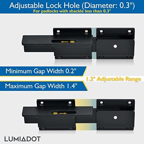 Lumiadot Flip Gate Latch Lock with Padlock Hole 1