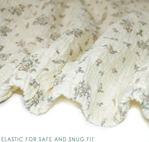 Dormlony Ultra Soft Flower Pattern Crib Sheets 2 Pack