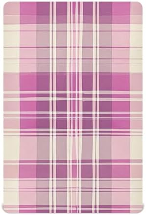 KICPOAY Checkered Tartan Crib Sheets