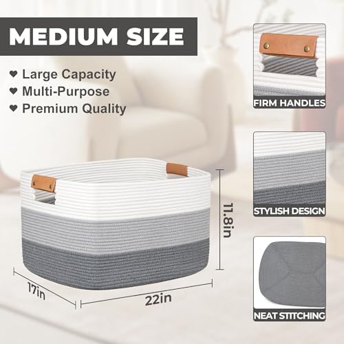 Danpinera Blanket Basket 72L Gradient Grey
