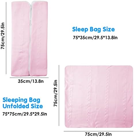 Lekad Baby Swaddle Blanket with 4 Zippers - Soft Velvet Sleeping Bag