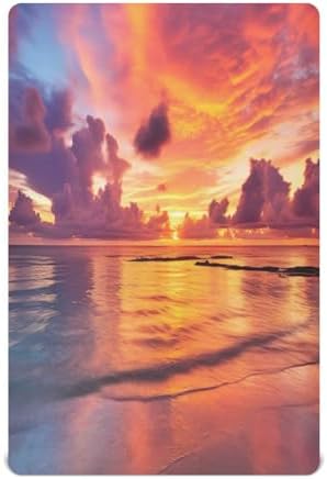 Wassud Vibrant Sunset Crib Sheets Set