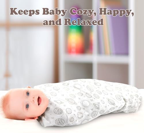 Bublo Baby Muslin Swaddle Blankets 3-Pack Grey 47x47 Inches