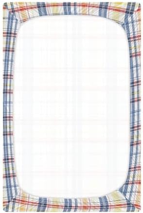 Gbjiemia Plaid Crib Sheets for Boys Girls
