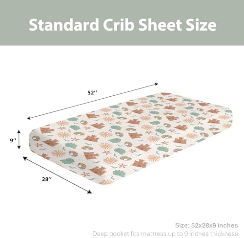 Boho Beach Summer Crib Sheets for Boy Girl 52x28